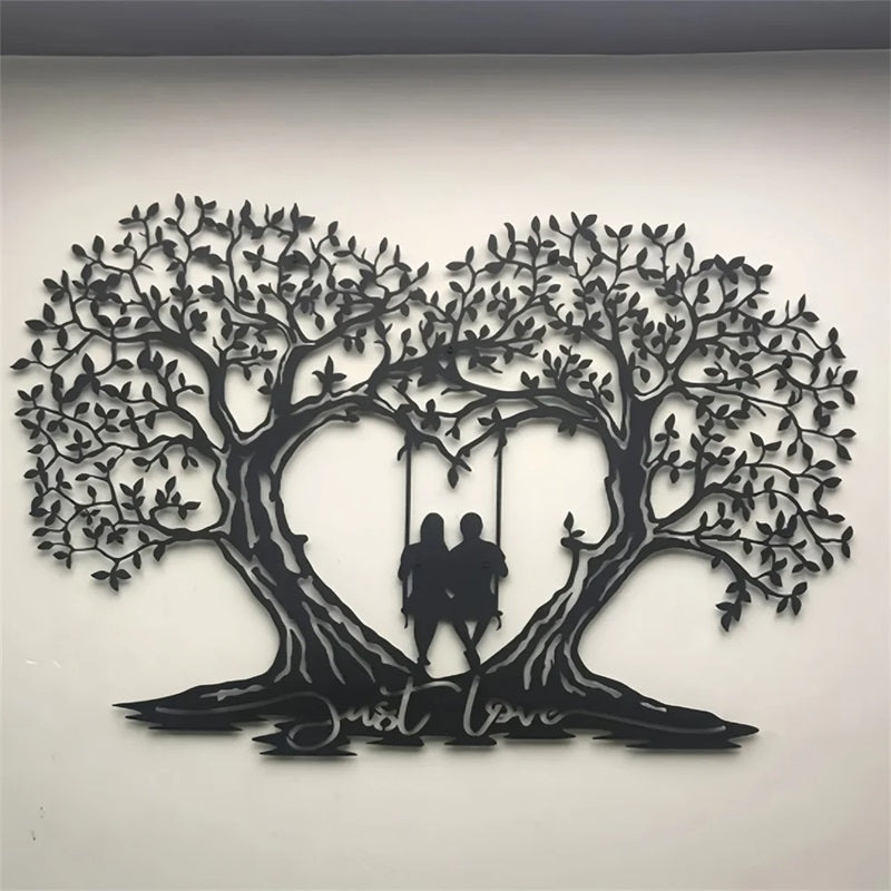 Love Tree Heart-shaped Tree Of Life Metal Wall Art