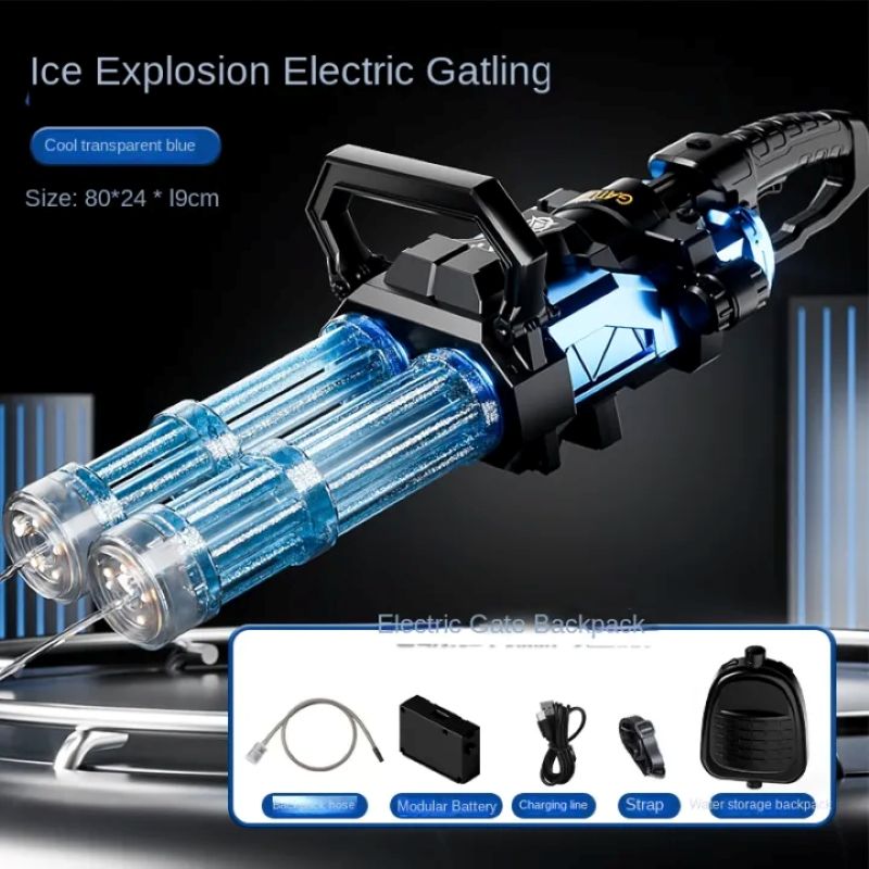 Ice Blast Rotating Double-barreled Gatling Electric Water Gun