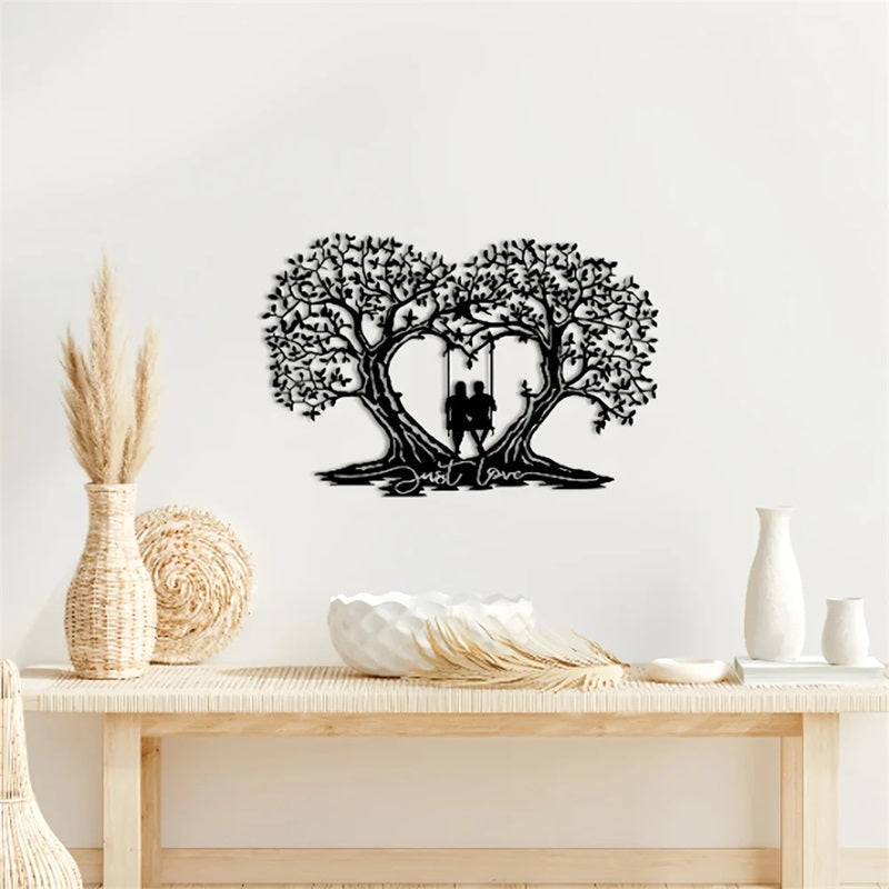 Love Tree Heart-shaped Tree Of Life Metal Wall Art