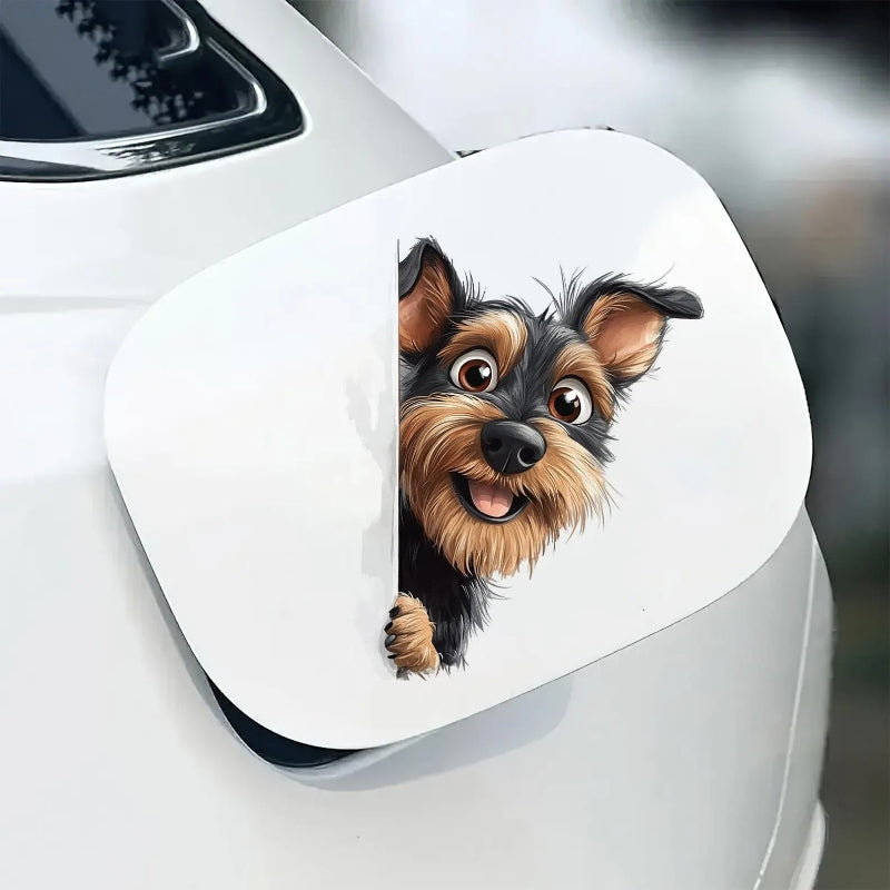 Welsh Terrier Dog - Peekaboo Dog Head Car Sticker - DS029