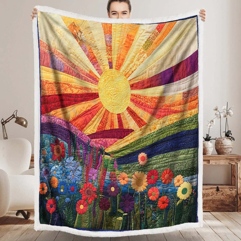 Blossoms in the Sun Blanket - H207 - Premium Blanket
