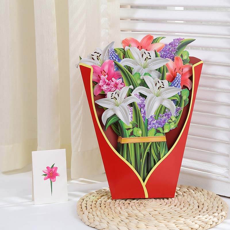 Pop Up Flower Bouquet Greeting Card