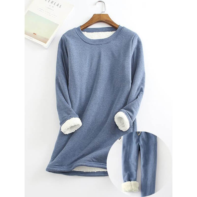 New Casual Cotton Round Neck Solid Sweatshirt & Pants Set (SAVE EXTRA $3 & FREE SHIPPING)