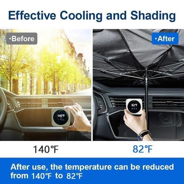 Summer Promotionš„Foldable Car Sun Umbrella-Block Heat UV
