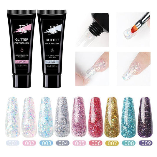 9 Colors Home Glitter Gel Nail