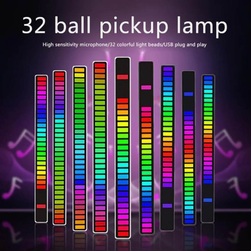 Wireless Sound Activated RGB Light Bar - 4 PCS Free Shipping