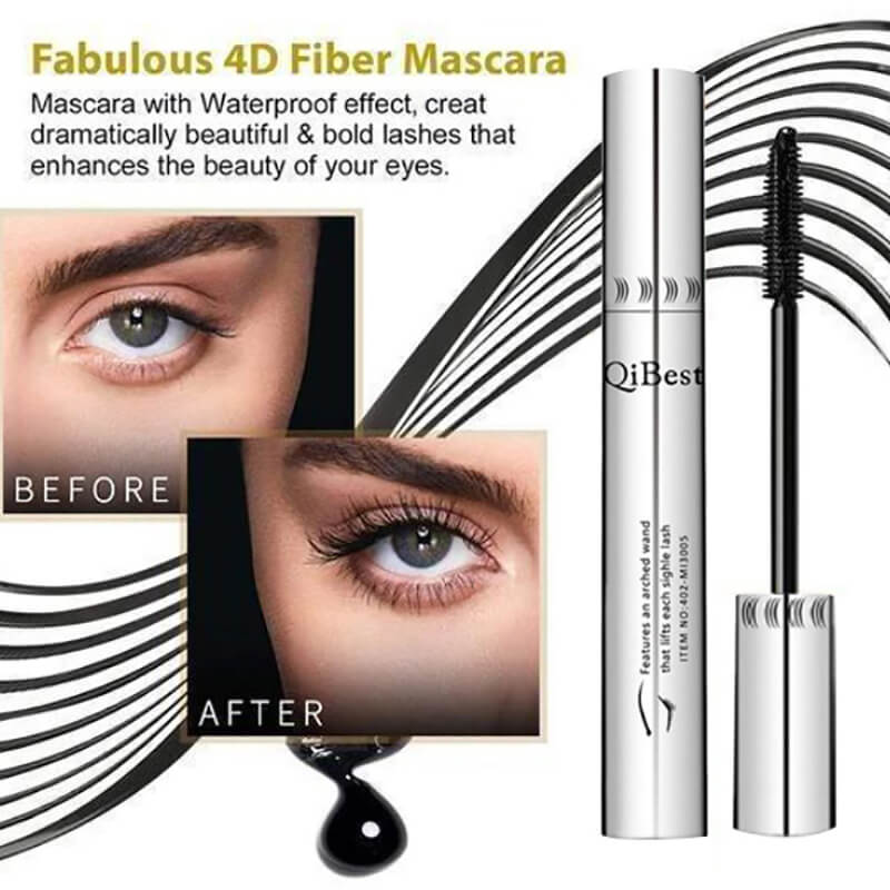 4D Waterproof Silk Fiber Thick Lengthening Mascara