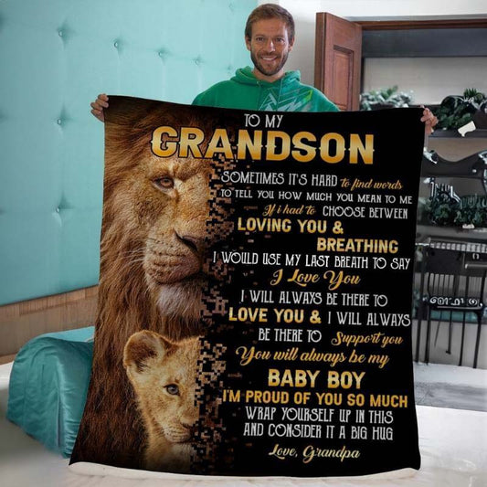 To My Grandson - From Grandpa - A322 - Premium Blanket