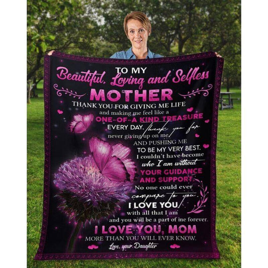 To My Mom - From Daughter - A368 - Premium Blanket