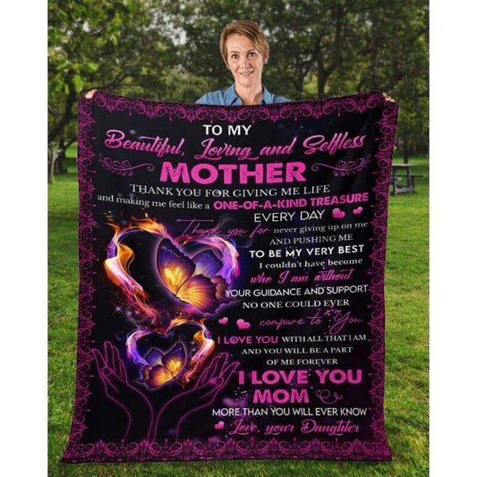 To My Mom - From Daughter - A370 - Premium Blanket