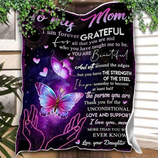 To My Mom - From Daughter - B100 - Premium Blanket