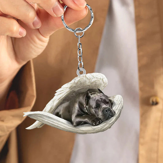 Sleeping Angel Acrylic Keychain Cane Corso