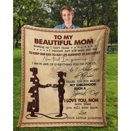 To My Mom - From Daughter - A367 - Premium Blanket