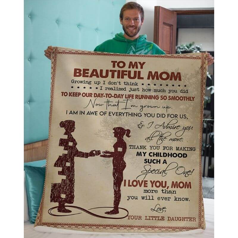 To My Mom - From Daughter - A367 - Premium Blanket