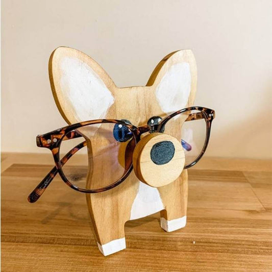 Handmade Glasses Stand F035 Corgi