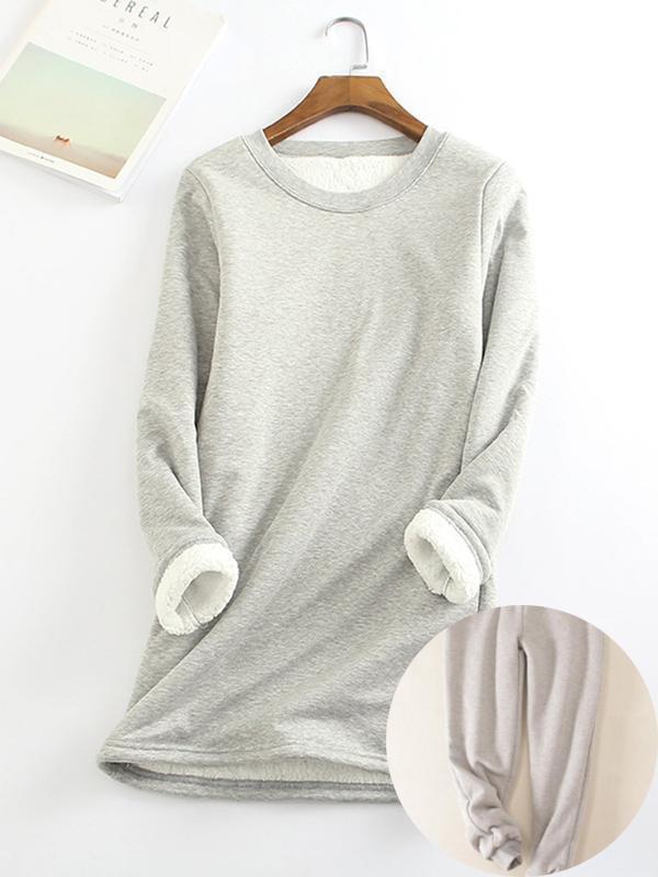 New Casual Cotton Round Neck Solid Sweatshirt & Pants Set (SAVE EXTRA $3 & FREE SHIPPING)