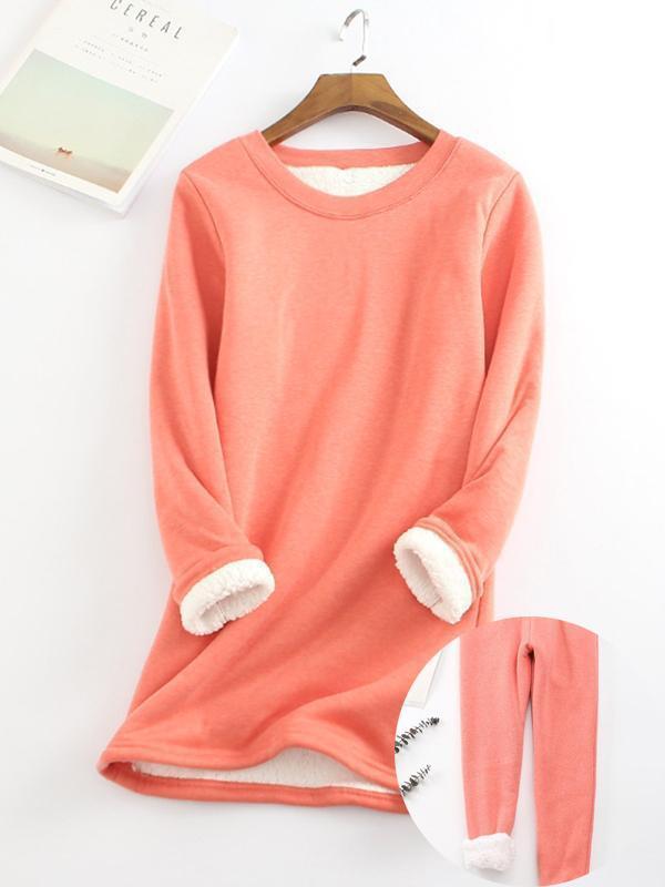 New Casual Cotton Round Neck Solid Sweatshirt & Pants Set (SAVE EXTRA $3 & FREE SHIPPING)