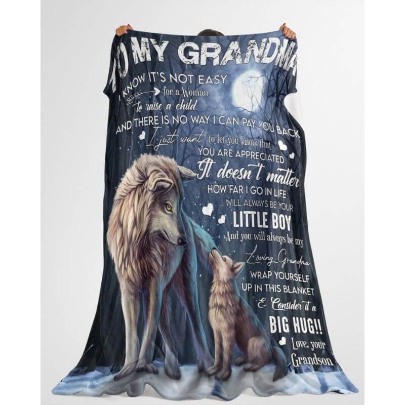 To My Grandma - From Grandson - A371 - Premium Blanket