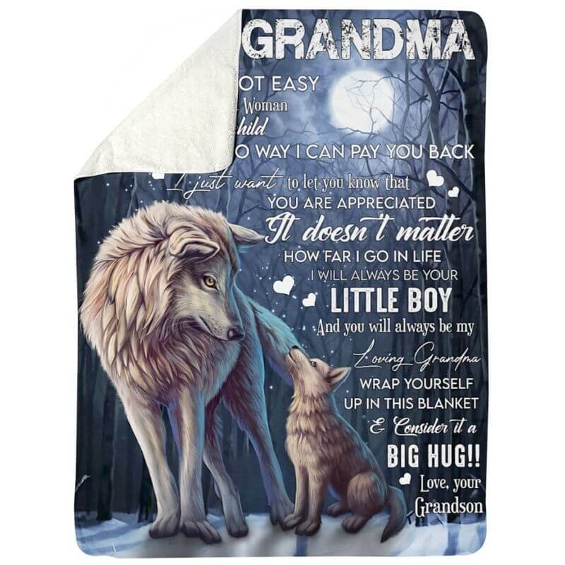 To My Grandma - From Grandson - A371 - Premium Blanket