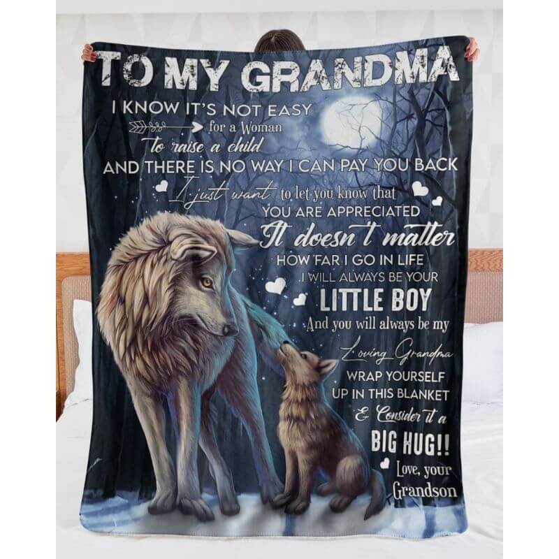 To My Grandma - From Grandson - A371 - Premium Blanket