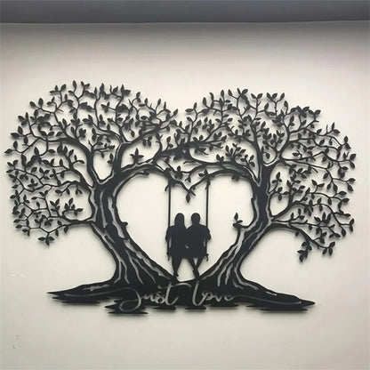 Love Tree Heart-shaped Tree Of Life Metal Wall Art
