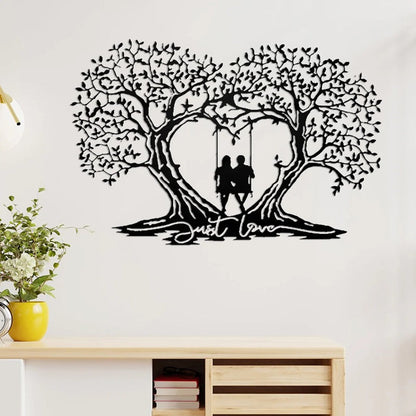 Love Tree Heart-shaped Tree Of Life Metal Wall Art