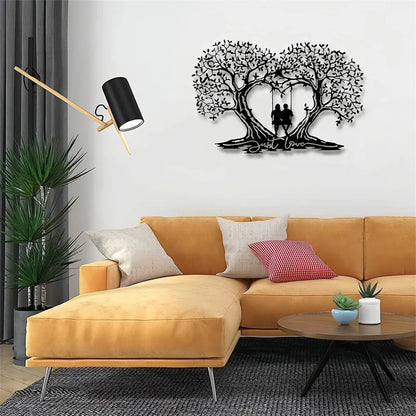 Love Tree Heart-shaped Tree Of Life Metal Wall Art