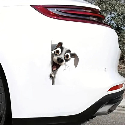 Italian Greyhound Dog - Peekaboo Dog Head Car Sticker - DS026