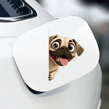 Puggle Dog - Peekaboo Dog Head Car Sticker - DS033