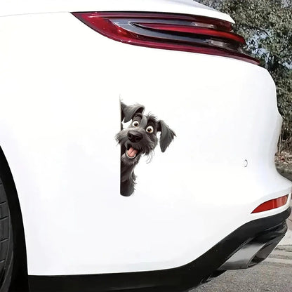 Irish Wolfhound Dog - Peekaboo Dog Head Car Sticker - DS038