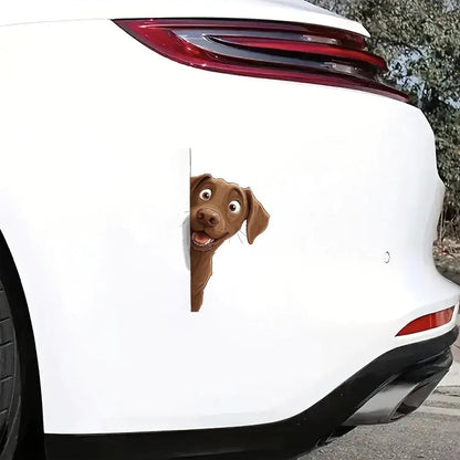 Chesapeake Bay Retriever Dog - Peekaboo Dog Head Car Sticker - DS044
