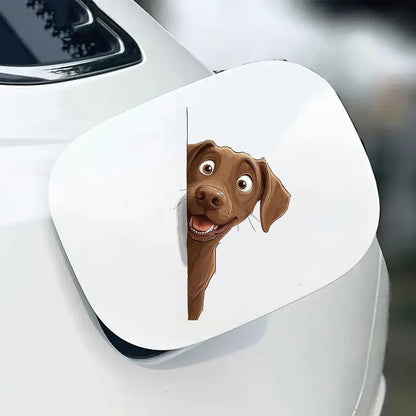 Chesapeake Bay Retriever Dog - Peekaboo Dog Head Car Sticker - DS044