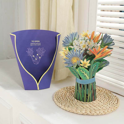 Pop Up Flower Bouquet Greeting Card