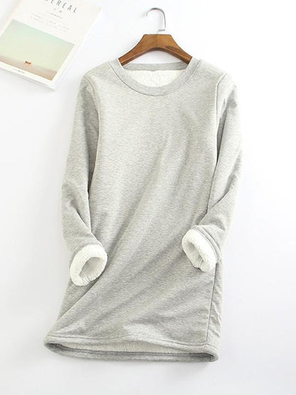 New Casual Cotton Round Neck Solid Sweatshirt & Pants