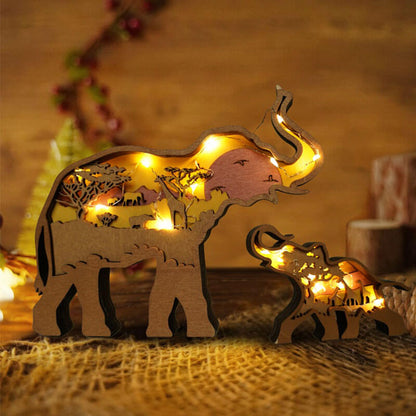 Elephants Carving Handcraft Gift
