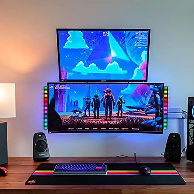 Wireless Sound Activated RGB Light Bar - 4 PCS Free Shipping