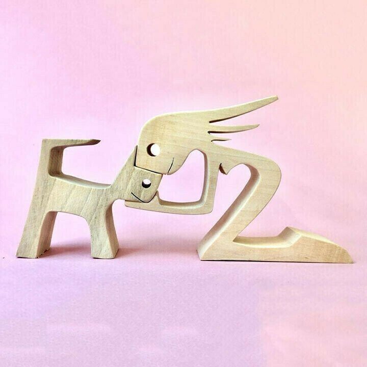 🐕Pet lover gifts | Wood sculpture | Table ornaments | Carved wood decor | Pet memorial | For puppies | Mother's Day Gift