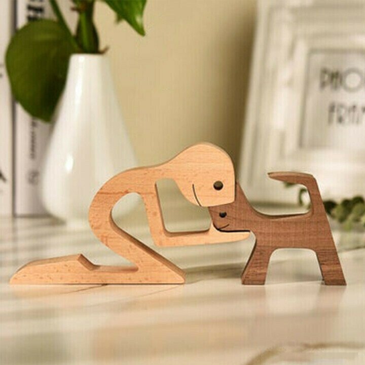 🐕Pet lover gifts | Wood sculpture | Table ornaments | Carved wood decor | Pet memorial | For puppies | Mother's Day Gift